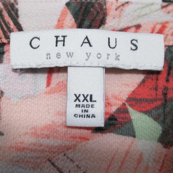 Chaus top peachy color 3/4 length sleeve V neck like new blouse size XXL - Picture 2 of 8